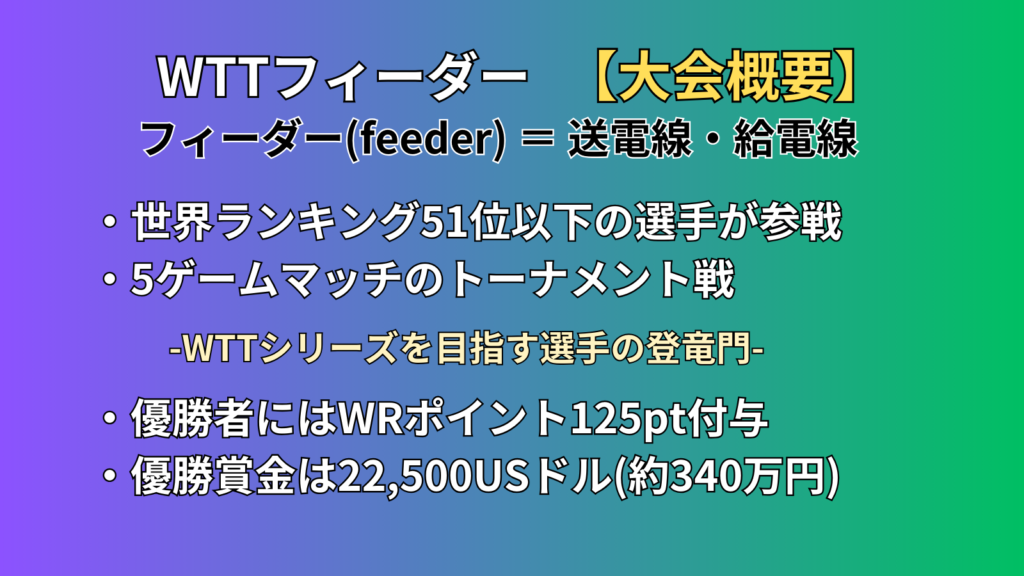 WTTフィーダー大会概要